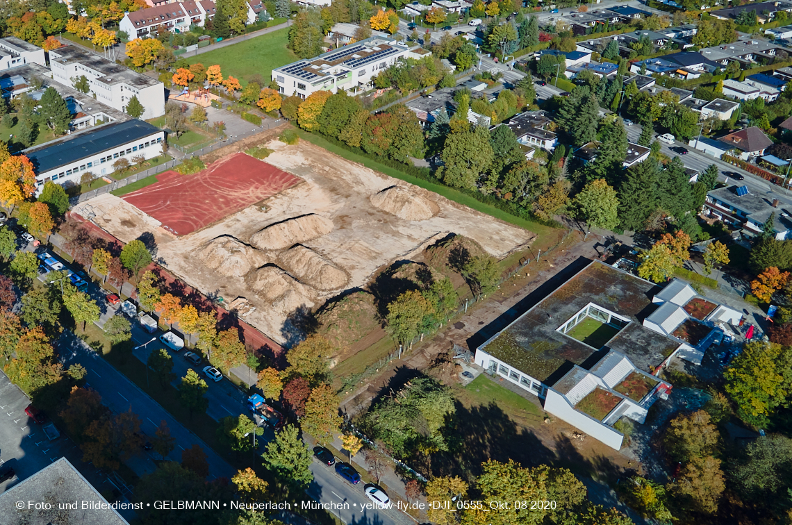 08.10.2020 - Baustelle zur Grundschule am Karl-Marx-Ring in Neuperlach